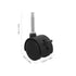 4pcs Garneck Plastic Caster Wheels for Furniture with Brake for Office and Gaming Chairs Swivel Replacement Wheels