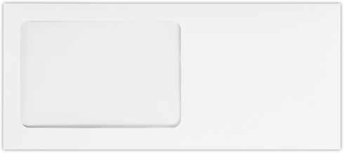 LUXPaper #10 Window Envelopes, Peel & Press, 4 1/8" x 9 1/2", White Wove, 28lb. Text, 50 Qty