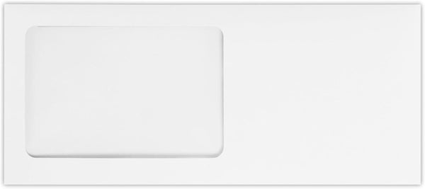 LUXPaper #10 Window Envelopes, Peel & Press, 4 1/8" x 9 1/2", White Wove, 28lb. Text, 50 Qty