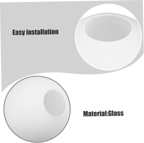 80mm 30mm ULTECHNOVO Frosted Glass Globe Lamp Shade round Ball with Fitter Opening, Sphere Replacement for Ceiling Fan