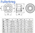 FullerKreg M6 x 1.0 18-8 Stainless Steel Lock Nuts - Pack of 20, Hex Flange Nylon Insert, Bright Finish