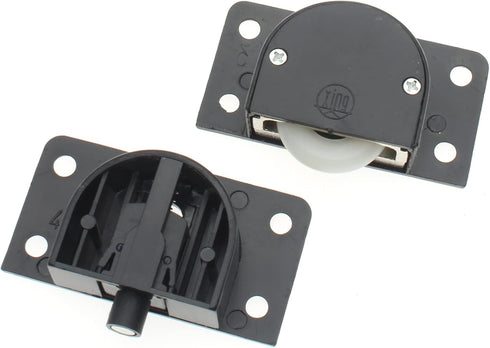 Cabinet Wardrobe Sliding Door Pulley Closet Cabinet Sliding Door Wheels Sliding Cabinet Door Hardware (Black)