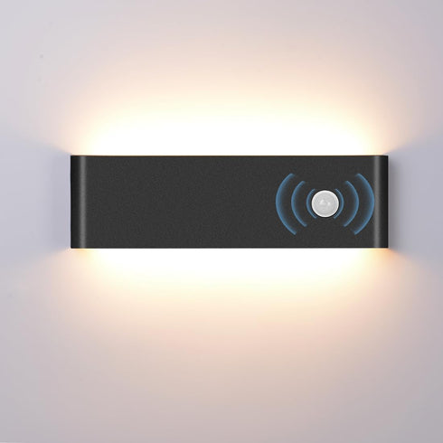 Sorfia 12W 3000K, 1 Pack) LED Hardwired Motion Sensor Light Indoor Wall Sconce, Motion Sensor Wall Light Indoor Sconce