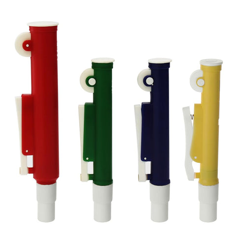 ULAB Scientific Pipette Pumps Set of 4: 2ml Blue, 5ml Yellow, 10ml Green, 25ml Red, Fit Plastic or Glass