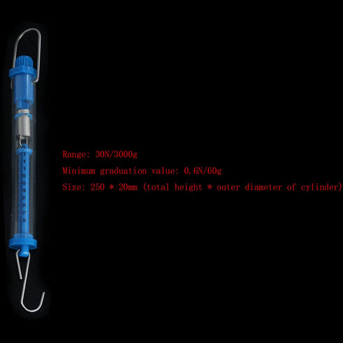 Spring Scale TAODAN, 5PCS 5 Sizes Scientific Plastic Transparent Tubular Spring Balance, Hanging Tube Spring Scale