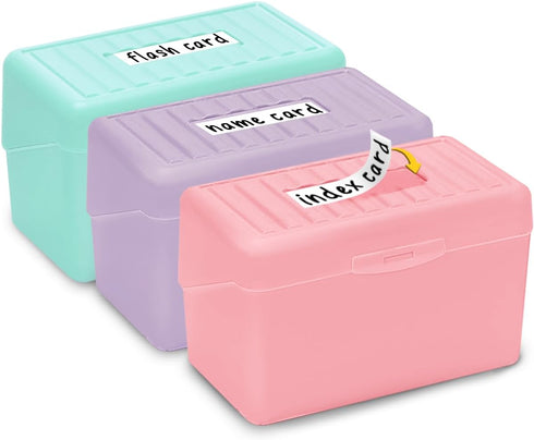 H4D Index Card Holder 3x5, Index Card Box Organizer Case, 3x5 Flash Note