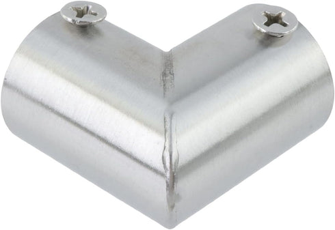3/4-inch 2-Way Handrail-4pcs L Corner Pipe Fitting Connector Fit OD Pipe Stainless Steel Rail Pipe Fittings for DIY