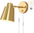 VATONI Dimmable Wall Sconce, Plug in Wall Sconce Adjustable Angle Wall Lights with