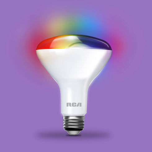 Bulb, 1-PK 9W (60W Bulb, Dimmable BR30 Bulb, Bulb RCA WiFi LED Smart Light | Indoor Flood Light, Equiv) Multicolor