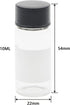 10-Pack 10ml (0.338oz, 2.7dram) Premium Clear Glass Vials with Lids - Borosilicate Glass, Small Vials for Samples - Glass Jars with Labels by Kesell