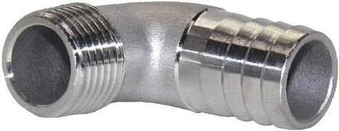 Beduan Stainless Steel Elbow 3/4" Hose Barb x 1/2" Male NPT Home Brew Pipe Fitting