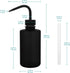 stonylab LDPE Chemical Wash Bottle, 2-Pack Watering Tool Safety Black Plastic Squeeze Bottle Lab Rinse Bottle with Scale Labels and Narrow Mouth Squirt Bottle, 250 ml (8 oz) by stonylab