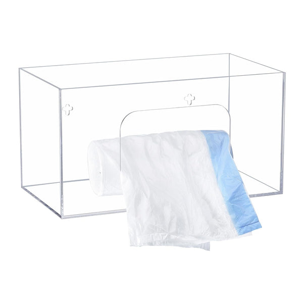 uxcell Trash Bag Dispenser Roll Holder, Wall Mount Acrylic Garbage Bag Dispenser