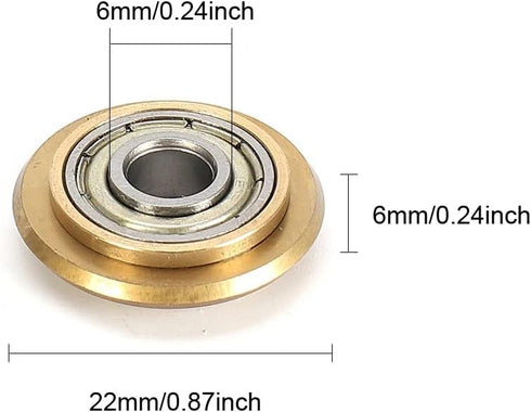 2 Pack Premium Tungsten Carbide Tile Cutter Wheel Replacement, 22 6 6mm Scoring Blade with Bolt Lock Nut for Ceramic