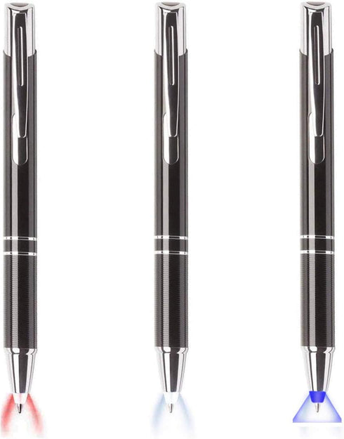 Writing Instrument, Ballpoint Pen with Light, 3 Pack Penlight - White, Red, Blue Light