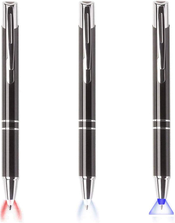 Writing Instrument, Ballpoint Pen with Light, 3 Pack Penlight - White, Red, Blue Light