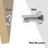 Magnetic Door Stopper, Heavy Duty Metal Door Holder with Magnet, Wall or Floor Mount, Brushed Nickel for Home Office