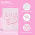 Eccolo Hey Bre Medium Lined Journal Notebook, Flexible Cover, A5 Writing Journal, 256 Ruled White Pages, Ribbon Bookmark, Lay Flat, Notebook for Work or School, Celebrate (Pink, 5.75-x-8.25 inches)