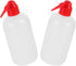 SILENRADAWN 2pcs 500Ml Laboratory Narrow Mouth Wash Bottles with Scale, Portable Plastic Pointed