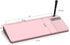 TOWON Pink Desk Dry Erase Board with Detachable Calculator, Small Glass Desktop Whiteboard, 17 x 6 in