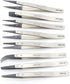 FEITA Precision Tweezer Set - Antistatic Replaceable Fiber Tip Stainless Steel ESD Tweezers, 8 Pcs