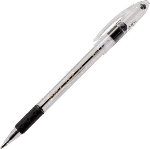 Pentel RSVP Medium Point Pens, 1.0mm - 12 Pack of 6 Black & 6 Blue Ballpoint Pens