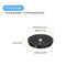 1Pcs Grommet Grommet 2.95"(75mm) Grommet uxcell Desk Black, Snap Bushing with Shutter for Holes with Mounting, Round