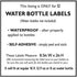Set 12 I Tested Positive But Not for Covid | I'm Pregnant| Pregnancy Reveal Party Water Bottle Labels |