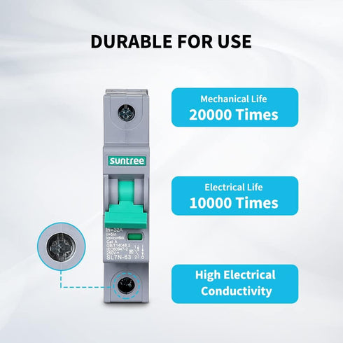 Renogy Suntree 50 Amp Single-Pole DC Circuit Breaker for Off-Grid Solar System, Breaker Box