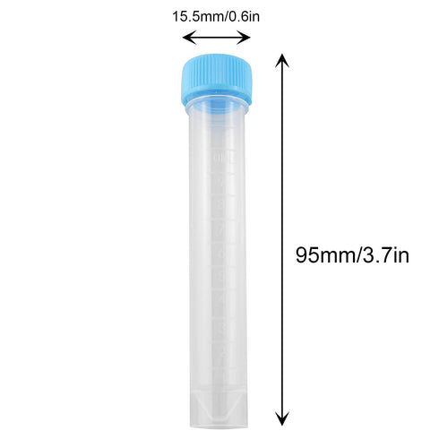 Cryogenic Vial 12 PCS, 10ml Lab Plastic Frozen Test Tubes with Seal Screw Caps, Clear Cryovial
