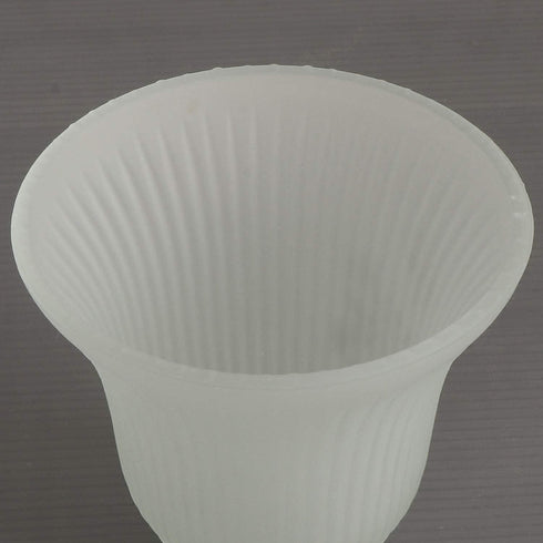 2 Pack 2-1/8-Inch G0016 Frosted Ribbed Glass Shade, Bell Shaped Light Fixture Replacement Globe or Cover with Fitter