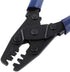 22-10 8 Inch Professional AWG Wiring Harness Crimp Plier, Open Crimper, Blue Handle, High-Carbon