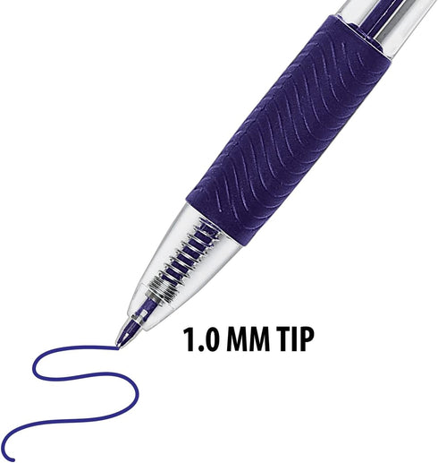 Inc. ClipClicks Retractable Ballpoint Pens, 50 Count, 1.0-mm Medium-Point Set with Comfort Grip for Writing
