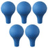 5pcs Blue Rubber Pipette Bulbs, Suction Ball Dropper Rubber Caps for Graduated Tubes and Pipettes