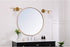 Living District 1 Collier Light Brass and Clear Glass Right Wall Sconce