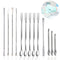 13PCS Lab Spatula Micro Scoop Set, Stainless Steel Laboratory Mixing Reagent Spoon for Measuring & Crafting