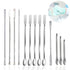 13PCS Lab Spatula Micro Scoop Set, Stainless Steel Laboratory Mixing Reagent Spoon for Measuring & Crafting
