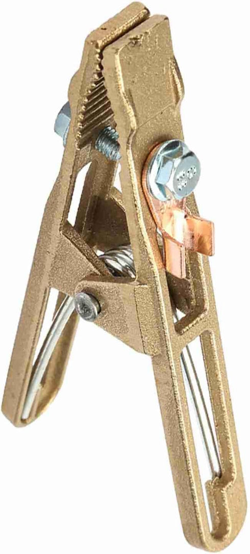 Welding Ground Clamp Brass Earth Clamp, A-shape Welder Ground Cable Copper Grip Clip Clamp