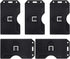 Pawfly 5 Pack Vertical Double-Sided Badge Holder - 3-Card Plastic Case with Grippers for IDs, Credit Cards, Licenses
