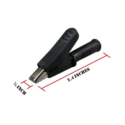 AST Labs High Current Test Cable Lead, Small Alligator Clip, Banana Plug Right Angle, 39" / 1 m