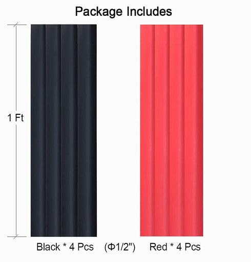8 FT Diameter 1/2 Inch 3:1 Heat Shrink Tubing, Dual Wall Adhesive Lined Marine Grade Electrical Cable Heat-Shrink