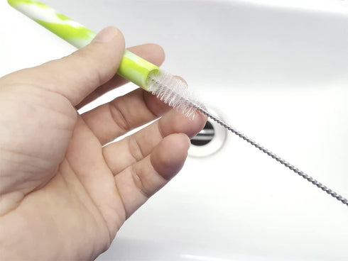 GFDesign Drinking Straw Cleaning Brushes Set - Pipe Tube Cleaner with Nylon Bristles - Set of 4
