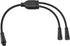 HUZUM Cable(2Pack) Setup, Black(1 2 Waterproof Connector Y Splitter Compatible with Philips Hue Outdoor Low Voltage
