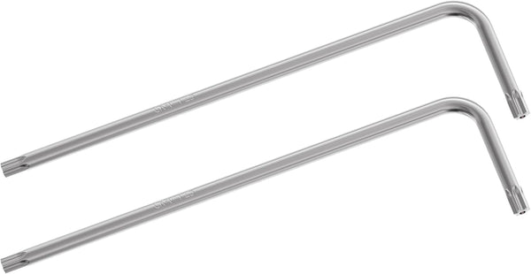 2PCS T25 Long Tamper Proof Torx Hex Key Bit Wrench, Extra Long Arm Security Bit Torque Repair Tool