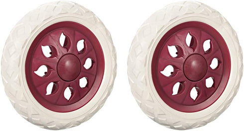 uxcell Shopping Cart Wheel Replacement 6.5 Inch Dia Rubber Foaming Wind Red