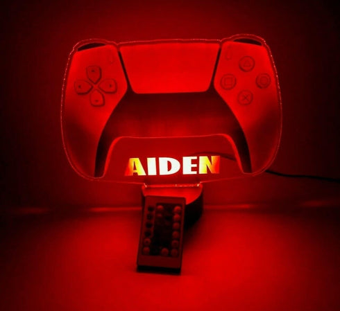 16 New Video Game Controller Gamer Name Gamertag Gaming Room Games Gift Bedroom Night Light Up Table Desk Lamp LED Free