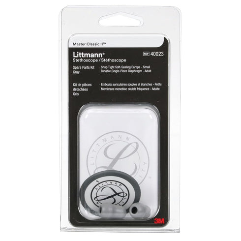 3M Littmann Stethoscope Spare Parts Kit Gray, Compatible with Master Classic II,