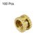 uxcell 100Pcs Knurled Insert Nuts M3 x 3mm Length x 5mm OD Female Thread Brass Threaded Insert for 3D Printer