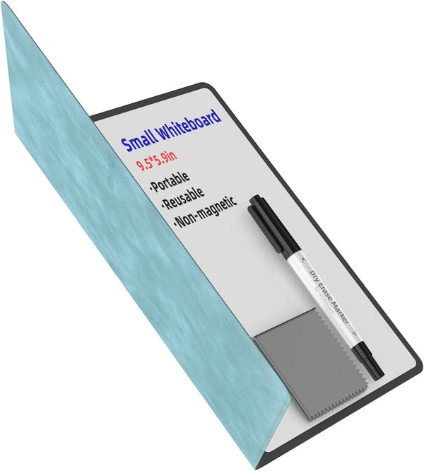 Portable Small White Board, Dry Erase Board, Reusable 9.5 * 6.6in Notebook Memo for Office Home Supplies Desk
