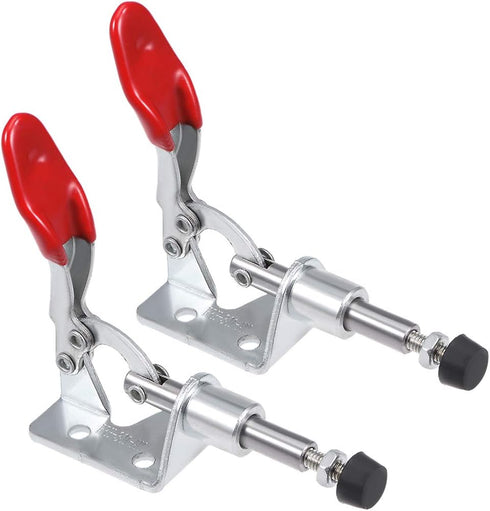uxcell 2Pcs Toggle Clamp, 45kg 99lbs Holding Capacity, 16.7mm Stroke, Push Pull Action Hand Tool BRH-301-AM